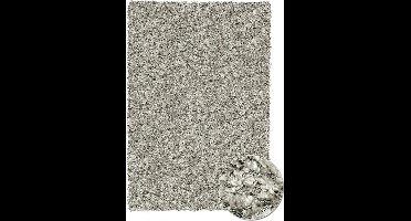 Rugsman Mellow Vloerkleed - Ø 160 cm - Grijs - Rechthoekig, Loper, Rond - Syntethisch - Woonkamer - Effen - Shaggy - Hoogpolig, Modern