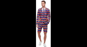 Smiffys - Sunset Flamingo Suit Kostuum - M - Multicolours