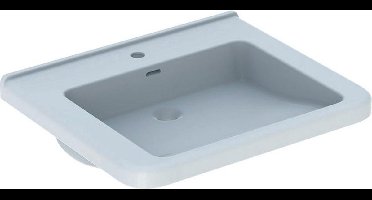 Geberit 300 Comfort Square rolstoelwastafel met kraangat met overloop 65x55x15.5cm wit