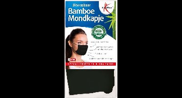 3x Lucovitaal Bamboe Mondkapje Zwart