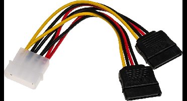 Akyga Molex 2X Sata-Voedingskabel 0,15M Adapter Voor Computer