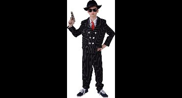Magic Design Verkleedkostuum Gangster Junior Polyester Zwart Maat 128