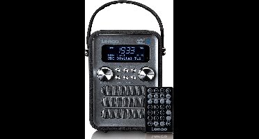 Lenco Radio met oplaadbare Batterij - Draagbare DAB Radio - FM, DAB+, Bluetooth en AUX - Noodpakket - PDR-051BKSI - Zwart