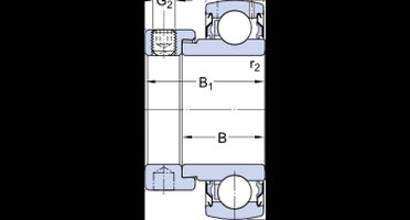 SKF Insertlager - YET 207 - 35x72x38,9mm