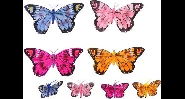 clip Vlinders 3d Multicolor 8 Stuks