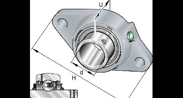 INA Flenslagerblok gietijzer - RCJTY30-XL-N