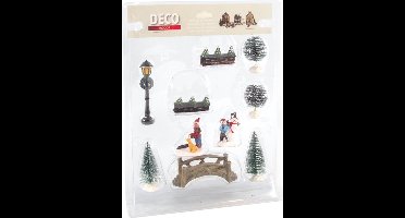 Snowflake Kerstfigurenset 10-delig met brug