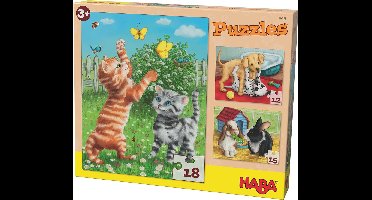 Haba Legpuzzel Huisdieren 3-in-1 Junior Karton 45 Stukjes