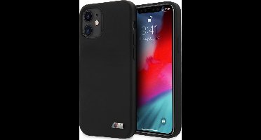 iPhone 12 Mini Backcase hoesje - BMW - Effen Zwart - Silicone