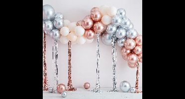 Partydeco - ballonnen - ballonboog - Kit Mixed Metallic