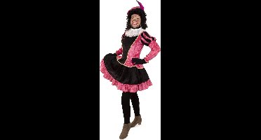 Piet Kostuum | Piet Jurkje Met Petticoat Roze Vrouw | Small | Carnaval kostuum | Verkleedkleding