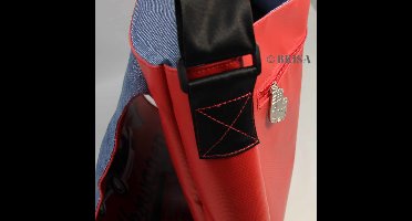 VW T1 Bus Messenger Bag - Vintage Logo/rood