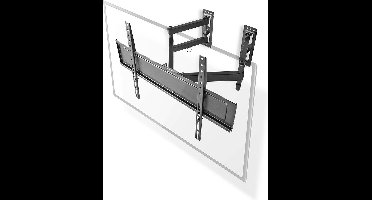 Nedis Draai- en Kantelbare TV-Muurbeugel - 32 - 70 " - Maximaal schermgewicht: 40 kg - Kantelbaar - Draaibaar - Minimale muurafstand: 80 mm - Maximale muurafstand: 520 mm - 3 Draaipunt(en) - Staal - Zwart