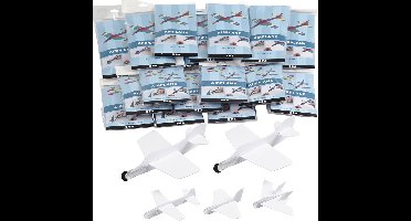 Vliegtuigen, L: 11,5-19 cm, B: 11-17,5 cm, wit, 50 stuk/ 1 doos