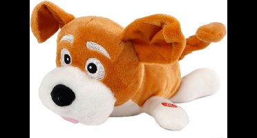 Toys Amsterdam Knuffelhond Junior 28 Cm Pluche Bruin/wit