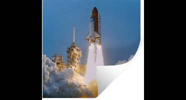 Muurstickers - Sticker Folie - Een lancering van de Space Shuttle - 30x30 cm - Plakfolie - Muurstickers Kinderkamer - Zelfklevend Behang - Zelfklevend behangpapier - Stickerfolie
