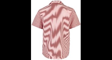 Hugo Boss casual overhemd korte mouw rood