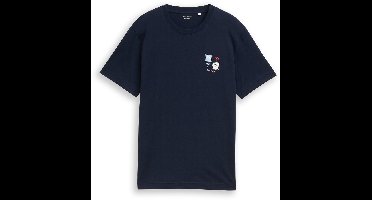 Tom Tailor - T-shirt met print - Maat XL - sky captain blue
