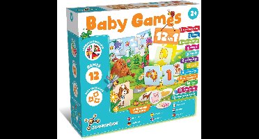 Science 4 you Baby Games 12-in-1 Educatief Speelgoed voor Peuters 2 Jaar + – Montessori Puzzelspel & Leerspel – Memory, Vormen, Kleuren, Cijfers en Dieren – Educatieve Spellen voor Kinderen