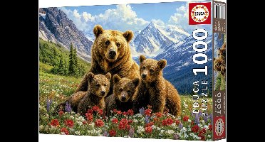 Educa - Puzzel - Grizzlyberen Canada - 1000 stukjes - Legpuzzel