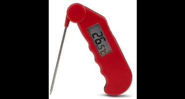 Gourmet Thermometer waterbestendige thermometer met opvouwbare meetprobe -Rood