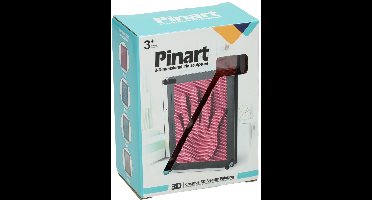 Jonotoys pin art speelgoed roze 3D vormenmaker 10x13cm creatief.