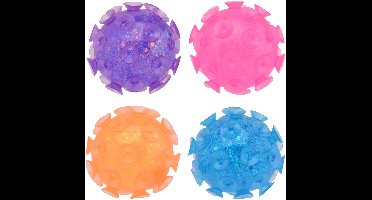 Johntoy glitter zuignap ballen speelgoed multi kleuren 12 stuks.