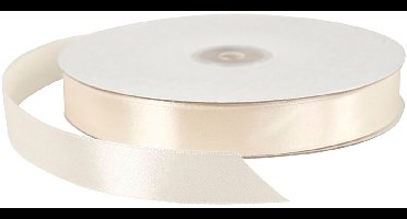 Satijn lint, b: 20 mm, cr�me, 100 m