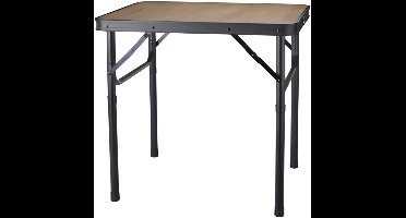 Redcliffs Campingtafel - aluminium - lichtgewicht - hout/zwart - 60 x 45 x 56 cm - verstelbaar/uitschuifbaar/opvouwbaar