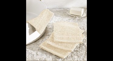 De Witte Lietaer Washandjes Stephanie Cream- 15 x 21 cm - set 4 stuks - Creme - Katoen