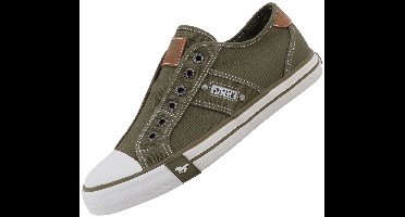 Mustang dames canvas sneaker kaki