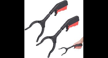 2 Stuks Afvalprikkers - 30 Cm Grijptangen - Afvalprikkers Voor Kinderen - Grijptangen Voor Senioren - Korte Afvalgrijpers - Multifunctionele Afvalprikkers