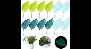 12 stuks watertrechters voor planten, 3 gekleurde bladwatergeefapparaten voor planten, creatieve bladwatergeefapparaten voor binnen- en buitenplanten