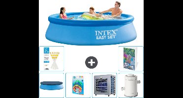 Intex Rond Opblaasbaar Easy Set Zwembad - 305 x 76 cm - Blauw - Inclusief Afdekzeil - Speelgoed - Warmtepomp - Zwembadfilterpomp - 7-delig