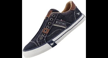 Mustang heren sneaker van canvas blauw