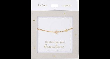 Depesche armband goud met C-hanger en hartje - vriendschapssieraad.