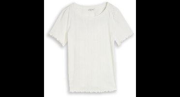 Tom Tailor - T-shirt met ribbelstructuur - Maat XS - Whisper White