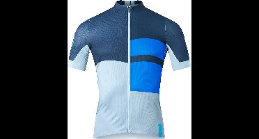 Endura Fs260 Print Korte Mouw Wielertrui Blauw L Man