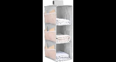 Boraboi® Handige Opvouwbare Hangende Kledingkast Organizer met Drie Lagen en Negen Zijvakken voor Elke Kast