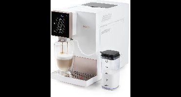 DOMO DO742K Volautomatische Espressomachine - 4 Soorten Koffie + Heet Water - Melkopschuimer - 19 Bar - Wit