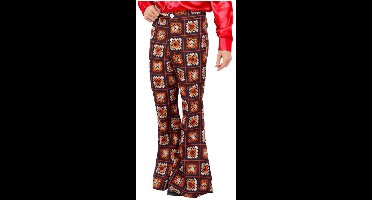 Vintage 60s Gehaakt Patroon Broek Man