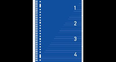 Kangaro 4-in-1 blok – A4 - lijn - 200 pagina's - 80 grams - blauw - K-58381