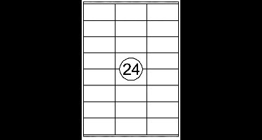 Etiket Quantore 70x36mm 2400 stuks