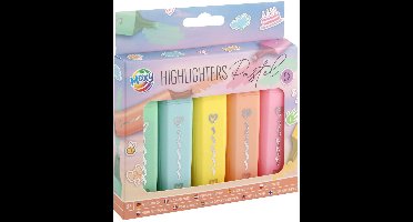 Viltstiften - 5 Stuks - Pastel - 12 x 17,5 cm