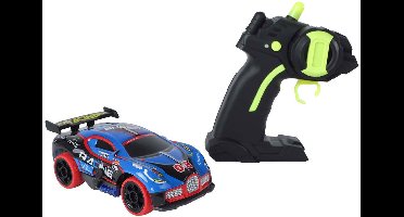 Roadstar RC Bestuurbare Rally Auto met Licht 2.4GHz Blauw, 13cm