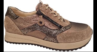 Waldlaufer Leer En Suede Dames Sneakers H - Beige - 41