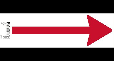 Exacompta Zelfklevend antislip PVC wit vloerpaneel Rode pijl 30 x 10 cm - Wit - 67116E