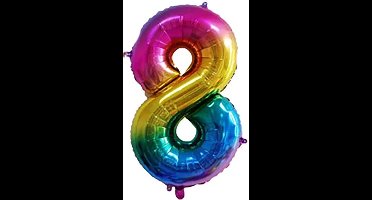 New Age Devi - Folieballon - nr. 8 - Regenboog kleur - 41cm