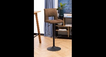 Giga Living Barkruk Wistad - Lichtbruin/Zwart - Zithoogte 83cm - Set van 2