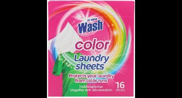 At Home - Wash - Wasdoekjes - Gekleurde Was - Tegen Verkleuring - 12 Doekjes